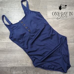 Daci Ribbed One Piece Swimsuit Size M